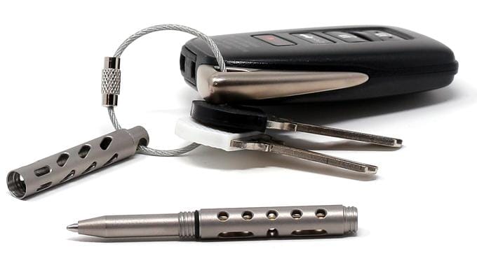 POLISHED TITANIUM - APEX MINI KEYCHAIN PEN